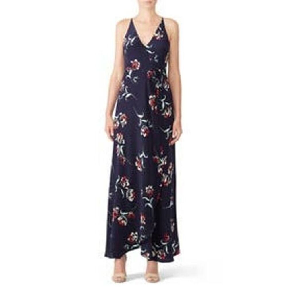 YUMI KIM Navy Blue Rush Hour Wrap Maxi Dress